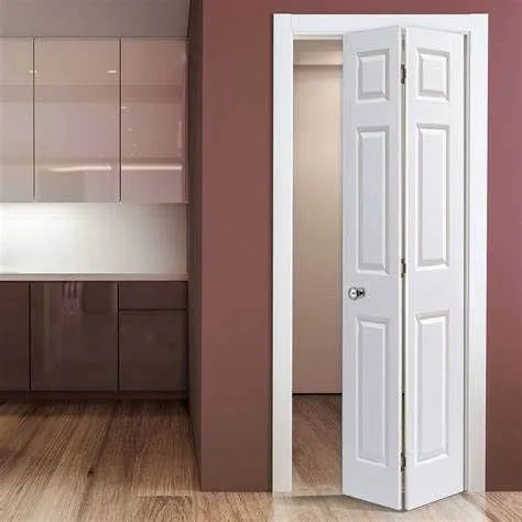 Puerta de acordeón exterior de madera de teca